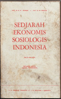 Sedjarah Ekonomis Sosiologis Indonesia Djilid 1